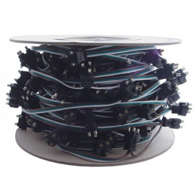 100 Count 3-Prong Male Bullet Plugs Wire Harness Roll - 100' W/12" Lead Between Plugs