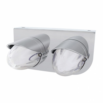 SS Bracket With Two 9 LED Dual Function GloLight Watermelon Grakon 1000 Lights & Visors -Clear Lens