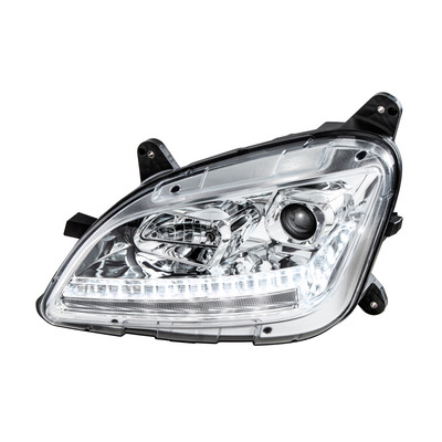 Chrome Projection Headlight With LED Sequential Turn and DRL For 2012-2021 Peterbilt 579- Driver