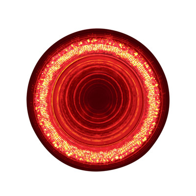 24 LED 4" Round Mirage Light (Stop, Turn & Tail) - Red LED/Clear Lens (Bulk)