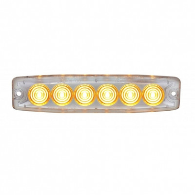 6 High Power LED Super Thin Warning Light - Amber LED/Clear Lens (Bulk) 6 High Power LED Super Thin Warning Light - Amber LED/Clear Lens (Bulk)