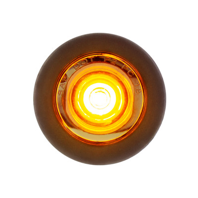 1 LED Mini Clearance Light Amber LED With Clear Lens With Rubber Grommet (Bulk)