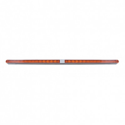 Dual 14 LED 12" Light Bars With Bezel - Amber LED/Amber Lens