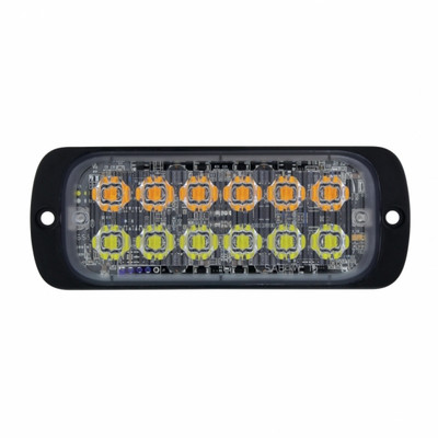 12 High Power LED Super Thin Warning Light - Amber LED & White LED (Bulk)