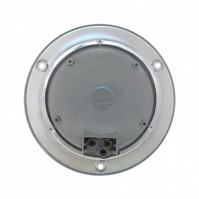 7 LED 4" Round SS Flange Light (Stop, Turn & Tail) - Red LED/Red Lens