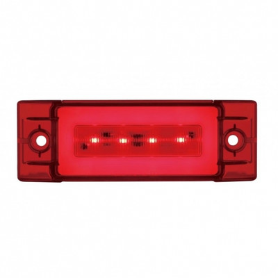 16 LED Rectangular GloLight (Clearance/Marker) - Red LED/ Red Lens