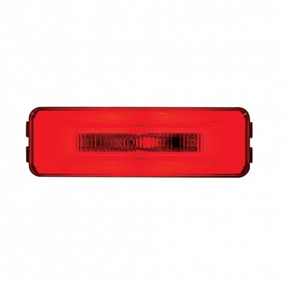10 LED Rectangular GloLight (Clearance/Marker) - Red LED/Red Lens