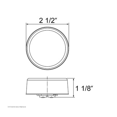 9 LED 2-1/2" Round GloLight (Clearance/Marker) - Amber LED/Amber Lens (Bulk)