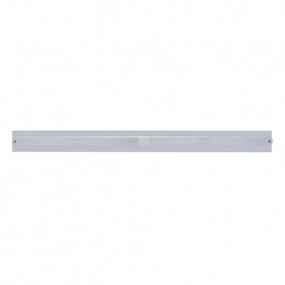 Chrome Top Mud Flap Plate With Two 14 LED 24" Light Bars - Red LED/Chrome Lens