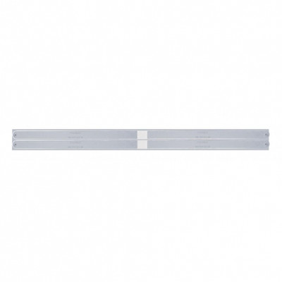 Chrome Top Mud Flap Plate With Four 14 LED 24" Light Bars - Red LED/Chrome Lens