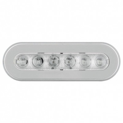 22 LED 6" Oval GloLight (Stop, Turn & Tail) - Red LED/Clear Lens