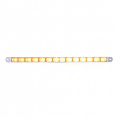 14 LED 12" Auxiliary Warning Light Bar Only - Amber LED/Clear Lens (Bulk)