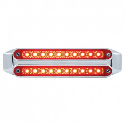 Dual 10 LED 6-1/2" Light Bars (Stop, Turn & Tail) - Red LED/Red Lens