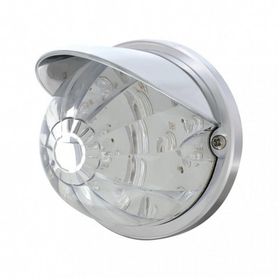 17 LED Watermelon Flush Mount Kit With Visor - Amber LED/Clear Lens