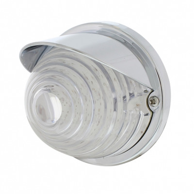 17 LED Beehive Flush Mount Kit With Visor - Amber LED/Clear Lens