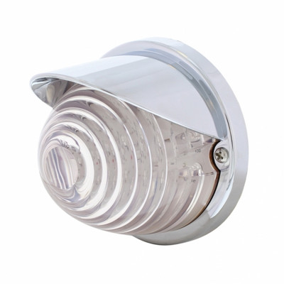 17 LED Beehive Flush Mount Kit With Visor - Red LED/Clear Lens