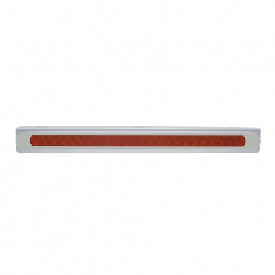 Stainless Light Bracket With 23 SMD LED 17-1/4" Light Bar & Bezel - Red LED/Red Lens