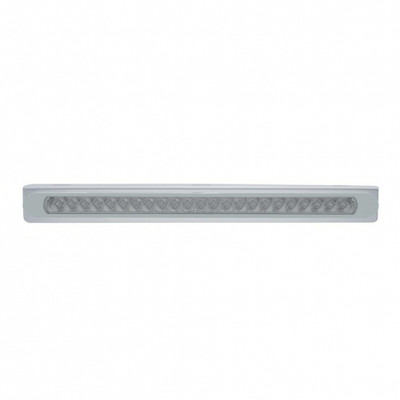 Stainless Light Bracket With 23 SMD LED 17-1/4" Light Bar & Bezel - Red LED/Clear Lens