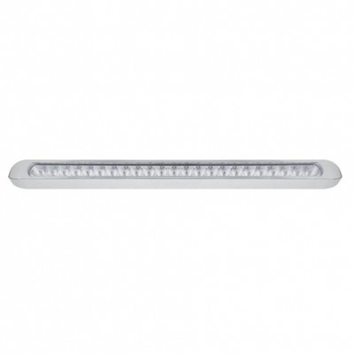 23 LED 17-1/4" Reflector Turn Signal Light Bar With Bezel - Amber LED/Clear Lens