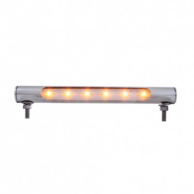 6 LED Stainless Steel Tube Light - Amber LED