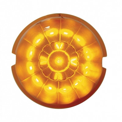 17 LED Watermelon Cab Light - Amber LED/Dark Amber Lens (Bulk)