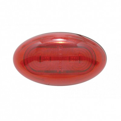2 LED Oval Light (Clearance/Marker) - Red LED/Red Lens