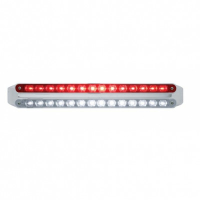 Dual 14 LED 12" Light Bars - Red & White LED/Red & Clear Lens