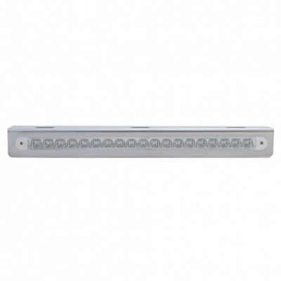12-3/4" Stainless Light Bracket With 19 LED 12" Light Bar - Red LED/Clear Lens