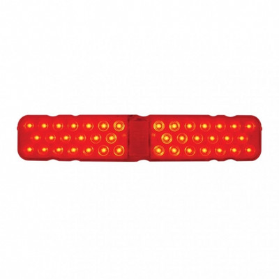 40 LED Rectangular Light (Stop, Turn & Tail) - Red LED/Red Lens