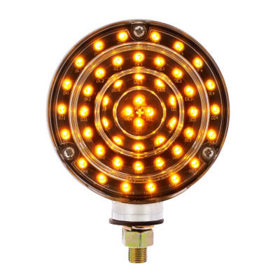 88 LED Single Stud Double Face Turn Signal Light - Amber & Red LED/Clear Lens 88 LED Single Stud Double Face Turn Signal Light - Amber & Red LED/Clear Lens