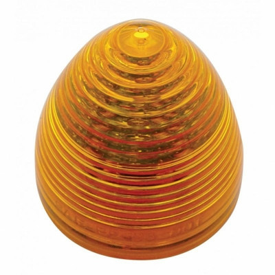 9 LED 2" Round Beehive Light (Clearance/Marker) - Amber LED/Amber Lens (Bulk)