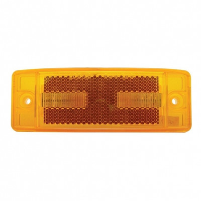16 LED Rectangular Light (Clearance/Marker) With Reflex Lens - Amber LED/Amber Lens
