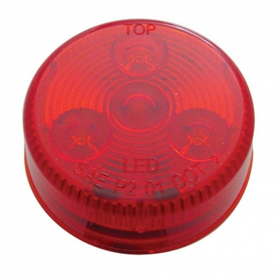 4 LED 2" Round Low Profile Light Kit (Clearance/Marker) - Red LED/Red Lens