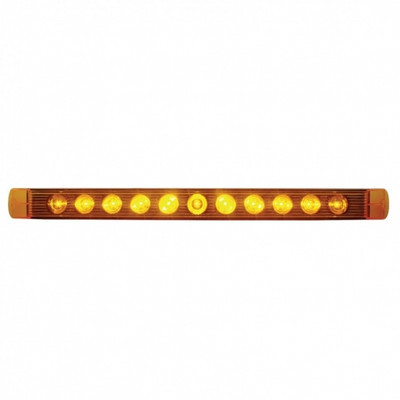11 LED 17" Turn Signal Light Bar - Amber LED/Amber Lens (Bulk)