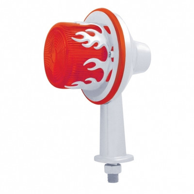 13 LED 2-1/8" Arm Honda Light Kit With Flame Bezel - Red LED/Red Lens