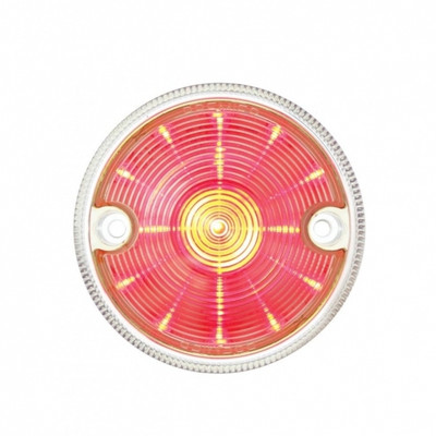 15 LED 3" Double Face Light Only - Red LED/Clear Lens (Bulk)