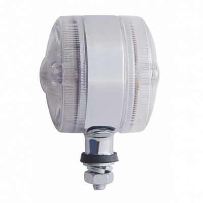 15 LED 3" Double Face Light - Amber & Red LED/Clear Lens