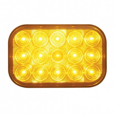 15 LED Rectangular Turn Signal Light - Amber LED/Amber Lens