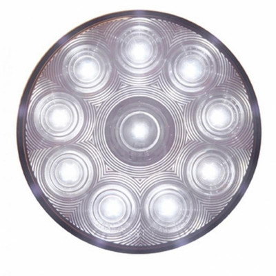 10 LED 4" Auxiliary/Utility Light - White LED/Clear Lens (Bulk)