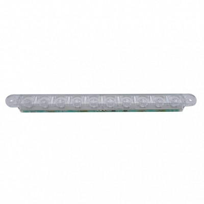 10 LED 9" Turn Signal Light Bar - Amber LED/Clear Lens (Bulk)