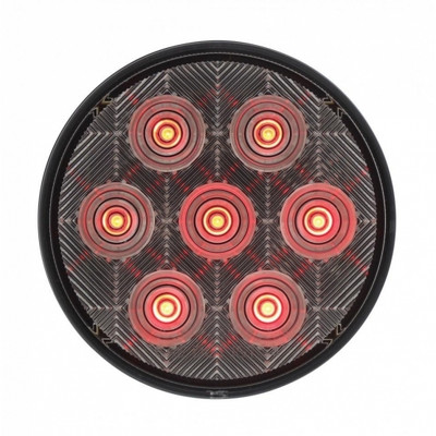 7 LED 4" Round Competition Series Light (Stop, Turn & Tail) - Red LED/Clear Lens (Bulk)
