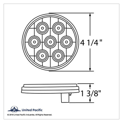 7 LED 4" Competition Series Turn Signal Light - Amber LED/Amber Lens (Bulk)