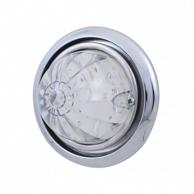 Front Bumper Light With 17 Amber LED Dual Function Watermelon Light For Freightliner Columbia - Clear Lens