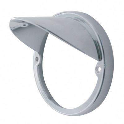 Chrome LED Light Flush Mount Base With Visor (Bulk)