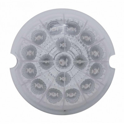 17 LED Dual Function Reflector Cab Light - Red LED/Clear Lens