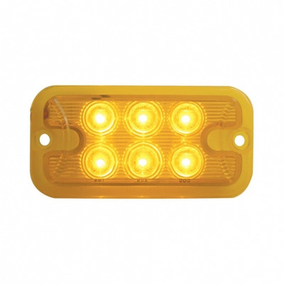 6 LED Dual Function Light - Amber LED/Amber Lens (Bulk)