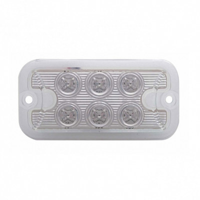6 LED Dual Function Light - Red LED/Clear Lens (Bulk)