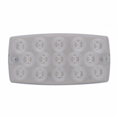 15 LED Rectangular Turn Signal Light - Amber LED/Clear Lens (Bulk)