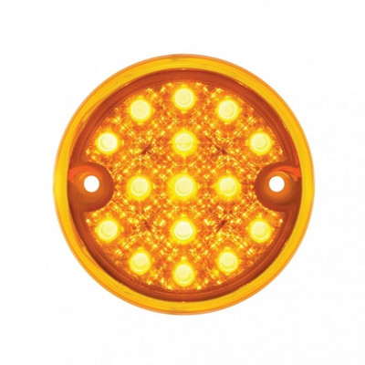 15 LED 3" Reflector Double Face Light Only - Amber LED/Amber Lens (Bulk)