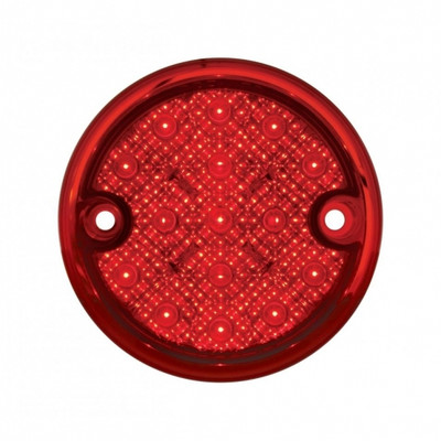15 LED 3" Dual Function Reflector Double Face Light Only - Red LED/Red Lens (Bulk)